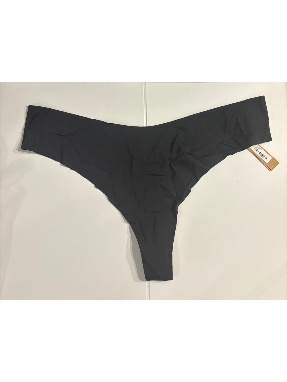 SKIMS Free Cut Thong 3X Onyx Black Seamless Plus Size Panties NWT